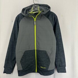 Bula Zip‎ Up Winter Jacket Boys Large Grey Green